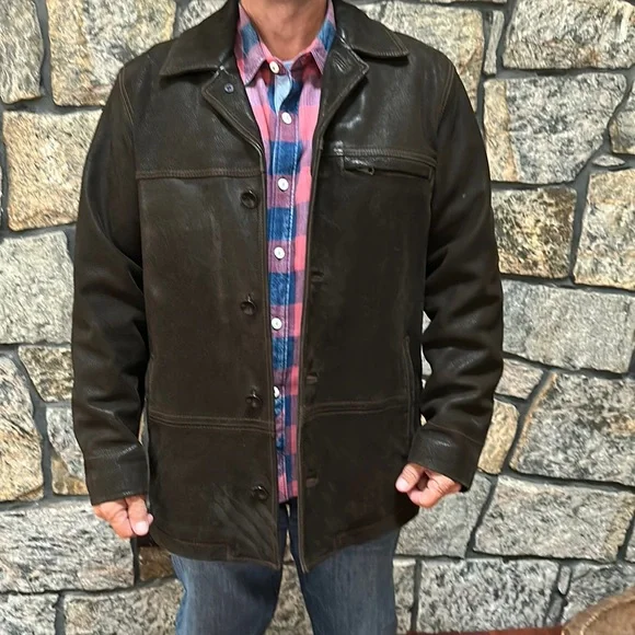 m*z様 00s Eddie Bauer real leather car co m*z様 00s Eddie Bauer real leather car co Vintage Eddie